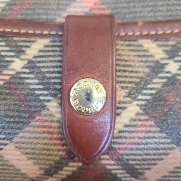 Dooney and Bourke Plaid Coated Canvas Bag w/ Adjustable Shoulder Strap - Picture 8 of 16